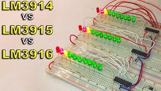 LM3914 vs LM3915 vs LM3916 - Differences and Uses + Electric diagram - By STE