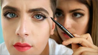 Girl Does Boy Makeup
