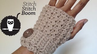 Crochet Tutorial: Moss Stitch Fingerless Mittens