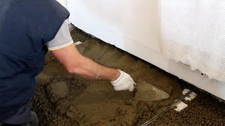 Водяной теплый пол своими руками. Часть 1. Черновой пол из керамзита
