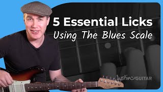 5 Classic Blues Licks Using The Blue Note - Lead Guitar - Lesson 11 - Essential Blues Guitar Lessons