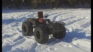 Самодельный вездеход переломка на шинах низкого давления. Свободная жизнь.