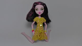 Как связать платье для куклы. Платье для Монстр Хай.Crochet dress for a doll Monster High.