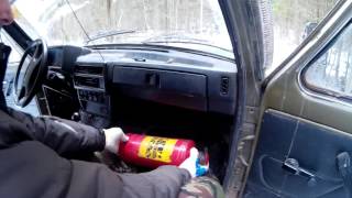 крепление огнетушителя в ниве