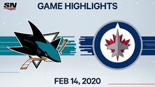 NHL Highlights | Sharks vs. Jets – Feb. 14, 2020