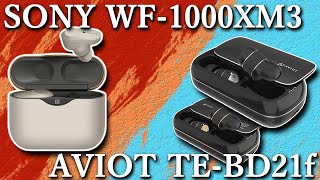 SONY WF-1000XM3 と AVIOT TE-BD21f 長期間使用して分かったことを比較してみた‼【完全ワイヤレスイヤホン、遅延、音切れ】