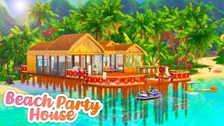 BEACH PARTY HOUSE??? // The Sims 4 | Island Living Speed Build