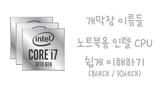 개막장 이름들! 노트북용 인텔 CPU 쉽게 정리해드립니다. (8세대 이후 코어 i 시리즈)