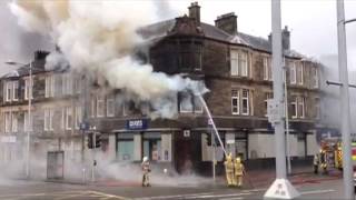 Fire at Bishopbriggs Cross on March 17th 2013 - Kenmure Avenue and KIrkintilloch Road