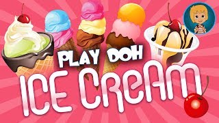 Play Doh ICE CREAM Maker (Massinha) And Frozen Princess Elsa & Anna NAILS Prom - Let's Play Together