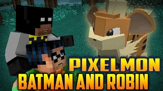 Minecraft Superhero: Batman and Robin Catch a Pokemon! Pixelmon
