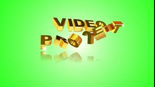 Футаж для начала фильма с золотыми 3D титрами: VIDEO PROJECT на фоне цвета лаймовый