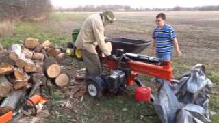 Crazy Old Man Cuts Firewood