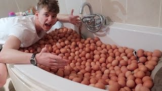 1000 EGGS VS BATH TUB!! (GONE VERY WRONG)