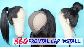 HOW TO MAKE A 360 FRONTAL WITH CAP WIG | SUPER EASY & FAST 360 LACE WIG TUTORIAL | FT AMOUR WIGS