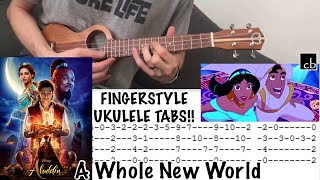 A WHOLE NEW WORLD (Disney's Aladdin) FINGERSTYLE Ukulele TUTORIAL