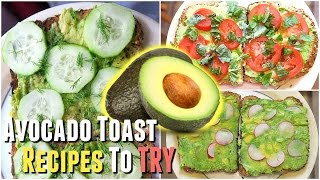 SIMPLE Avocado Toast Recipes Pinterest, Avocado Toast breakfast & lunch, Healthy Vegan Avocado Toast