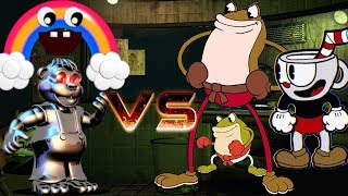 Битва между АНИМАТРОНИКАМИ из ФНАФ Ворлд и Капхед Магмен  Fnaf World VS CUPHEAD