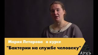 Мария Летарова| Курс "Бактерии на службе человеку"