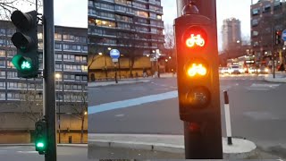 London Bicycle Traffic Lights At Elephant & Castle