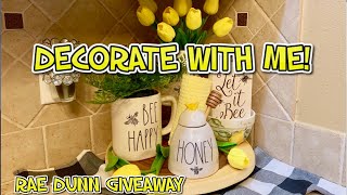 SPRING VIGNETTE?SPRING DECORATING?RAE DUNN GIVEAWAY