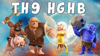 BEST/STRONGEST TH9 3 Star Attack: HGHB - Clash of Clans