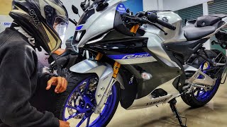 New Yamaha R15M Exhaust Sound | First Look of Silver Colour