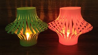 How To Make Paper Lamp | Paper Craft  | DIY | Diwali Decoration | Paper Lantern | Diya Decoration