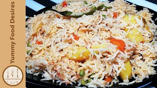 Vegetable Rice Recipe by Yummy Food Desires | Vegetable Pulao Recipe- Easy Veg Pulao | Sabzi Pulao