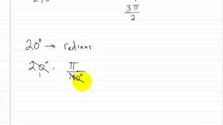 Converting Degrees to Radians