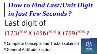 Find Last/Unit Digit in Just Seconds | General Aptitude