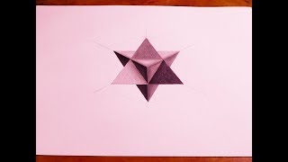 How to Draw a 3D Stellated Octahedron | Geometric Tutorial