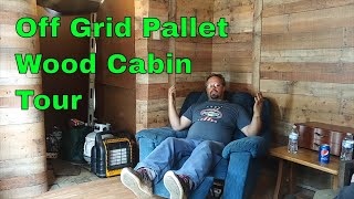 Tour of My Off Grid Pallet Wood Cabin