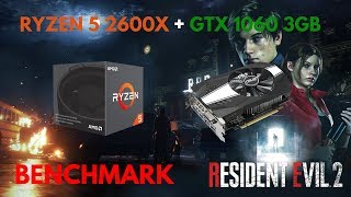 Resident Evil 2 Remake Demo Benchmark and Playthrough 1080p (Ryzen 5 2600x + GTX 1060 3GB)