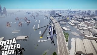 GTA IV Tsunami Mod+Carmageddon Mod - Part 2 - Made it to The Helicopter