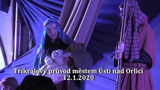 Tříkrálový průvod městem Ústí nad Orlicí 12.1.2020