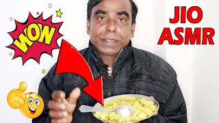 ASMR EATING SUJI HALUA WITH BEANS CARROT AND EGG | INDIAN ASMR EATING SHOW | MUKBANG SHOW | JIO ASMR