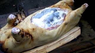 Забой вьетнамских поросят (Vietnamese pigs slaughtered)