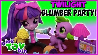 Twilight Sparkle & Puppy Spike Slumber Party Equestria Girls MLP Mini Set! | Bin's Toy Bin