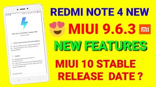 Miui 9.6.3.0 update | Redmi note 4 new stable update miui 9.6.3 | miui 9.6.3 for Redmi note 4