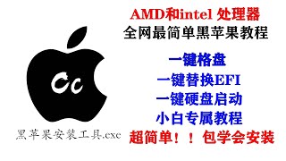【AMD&intel】全网最简单黑苹果教程 使用黑苹果工具 无论啥处理器都可以用这套教程 本人AMD3700x+Rx580超白金+微星B450迫击炮 提供EFI文件 AMD黑苹果