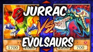 Yugioh JURRACS vs EVOLSAURS (Yu-gi-oh Competitive Deck Duel!)