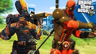 ДЭФСТРОУК УБИЛ ДЭДПУЛА В ГТА 5! ОБЗОР ВИДЕО ИГРЫ GTA 5 ONLINE МОДЫ! МИР МОДОВ ГТА ОНЛАЙН МОД MODS
