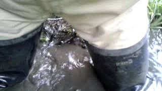 ATOM（EARTH ATOM）waders（crotch high rubber boots）get in deep bog　アトム（アースアトム）らくらく水中長（クロッチブーツ）#496　深い泥沼