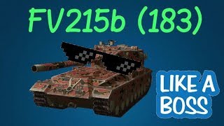 WoT Blitz. FV215B (183)-тактика игры на карте "Рудники" на ПТ. (Like a Boss)
