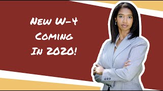 New W4 for 2020 IRS Tax Withholding Form