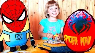 СПАЙДЕР МЕН ЧЕЛОВЕК ПАУК Яйцо с сюрпризом Спайдер Мен, распаковка. Spider Man surprise egg unboxing.