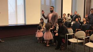 Carlos Santana takes Oath of Allegiance during U.S. citizenship ceremony