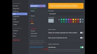 DISCORD Rainbow Roles! Colour Changing Roles Bot RainbowBOT