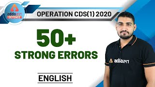 CDS Exam Preparation (2020) | English Class | 50+ Strong Errors